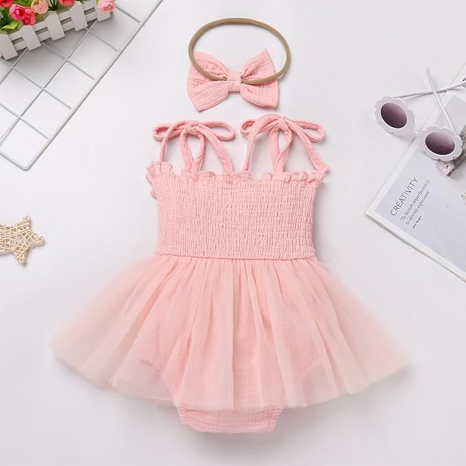 1st Birthday Cake Smash Romper Dress - Image 6