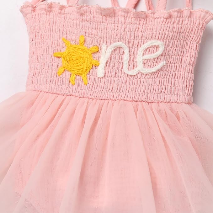 1st Birthday Cake Smash Romper Dress - Image 4