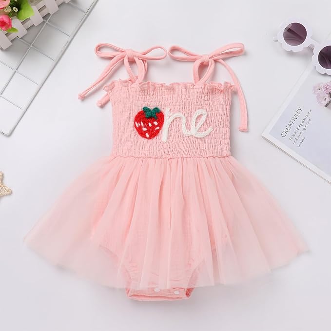 Baby Girl 1st Birthday Tutu Romper Set - Image 7