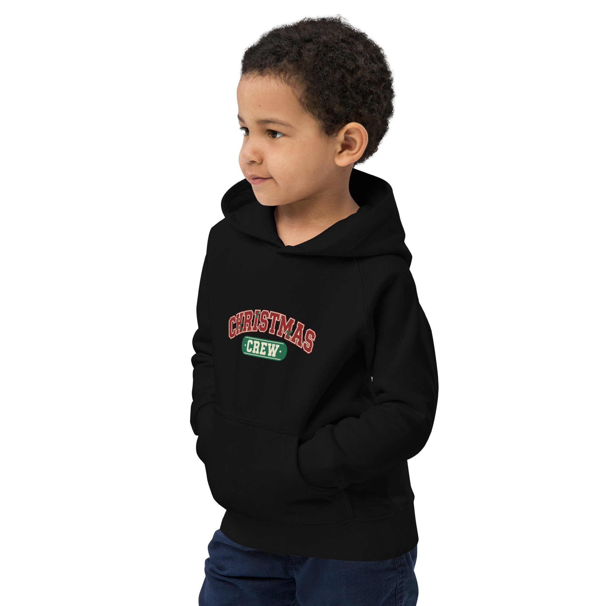Christmas Crew Kids Eco Hoodie - Image 3