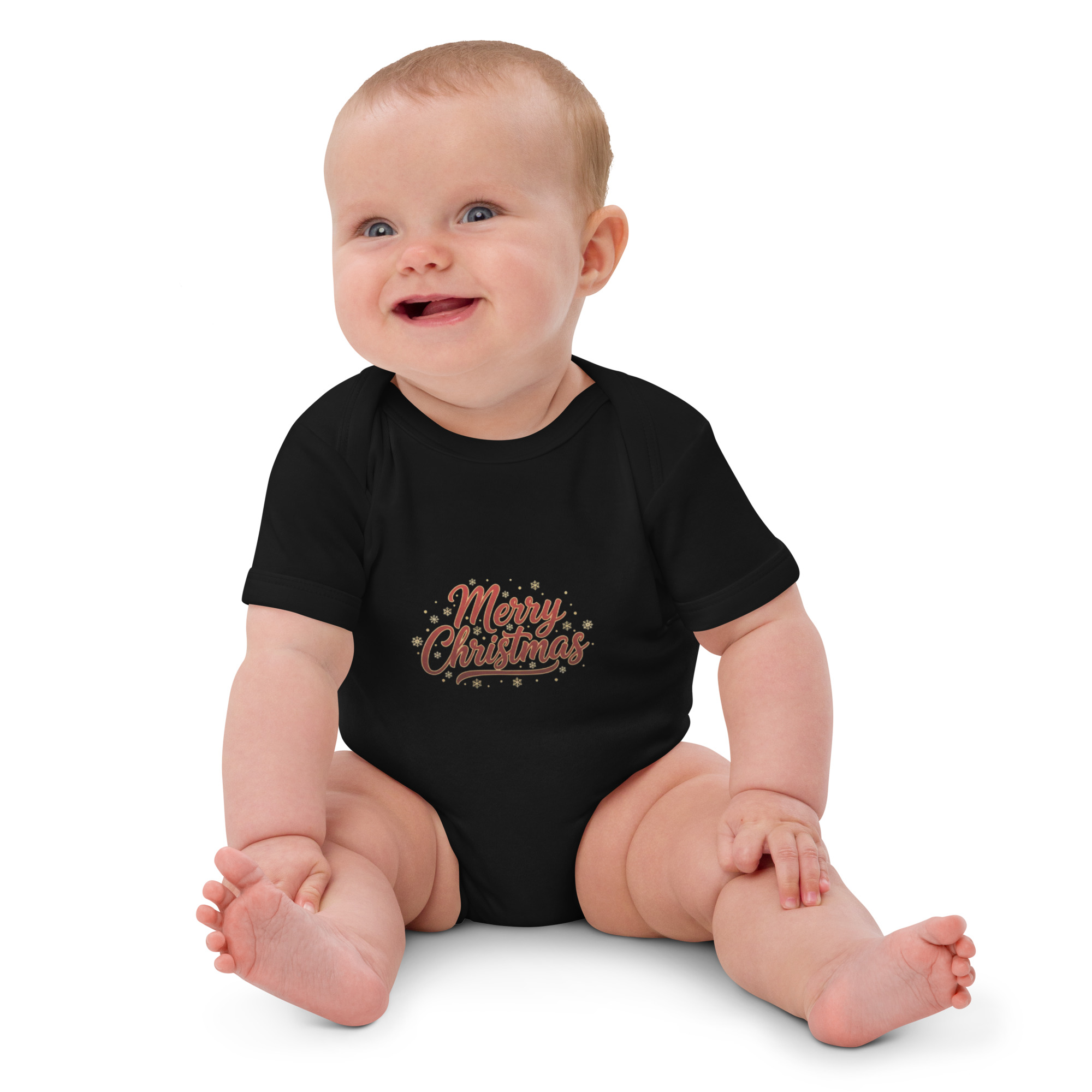 Christmas Organic Cotton Baby Bodysuit - Image 2
