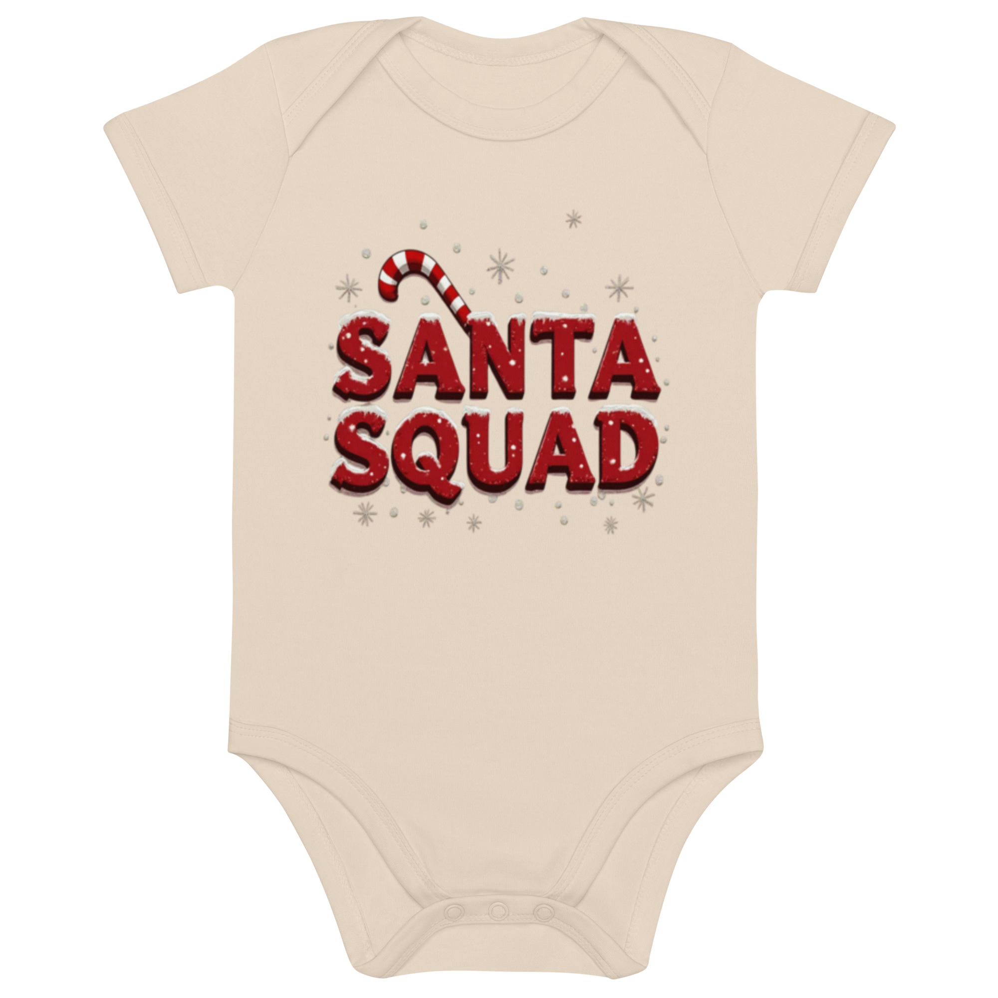 SANTA SQUAD Organic cotton baby bodysuit - Image 3