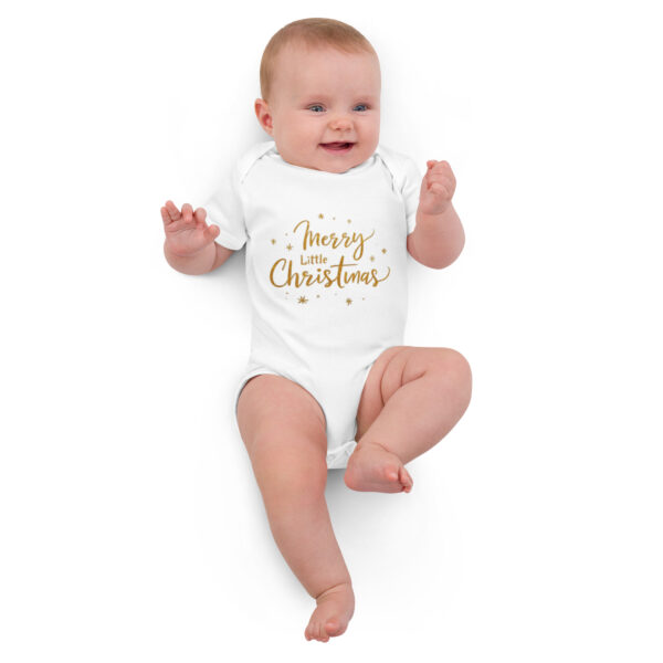 Organic cotton baby bodysuit for Christmas