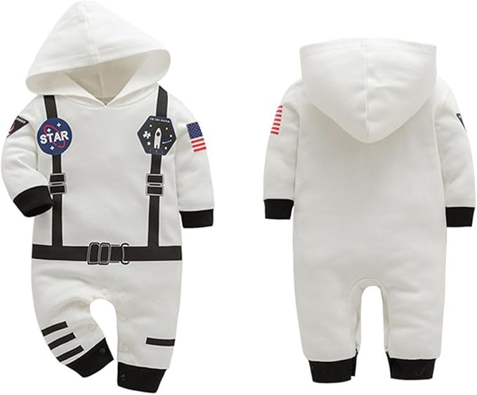 Generisch Infant Girls & Boys Cute Astronaut Long Sleeve Pullover Romper Newborn Sweatshirt Bodysuits Romper - Image 9