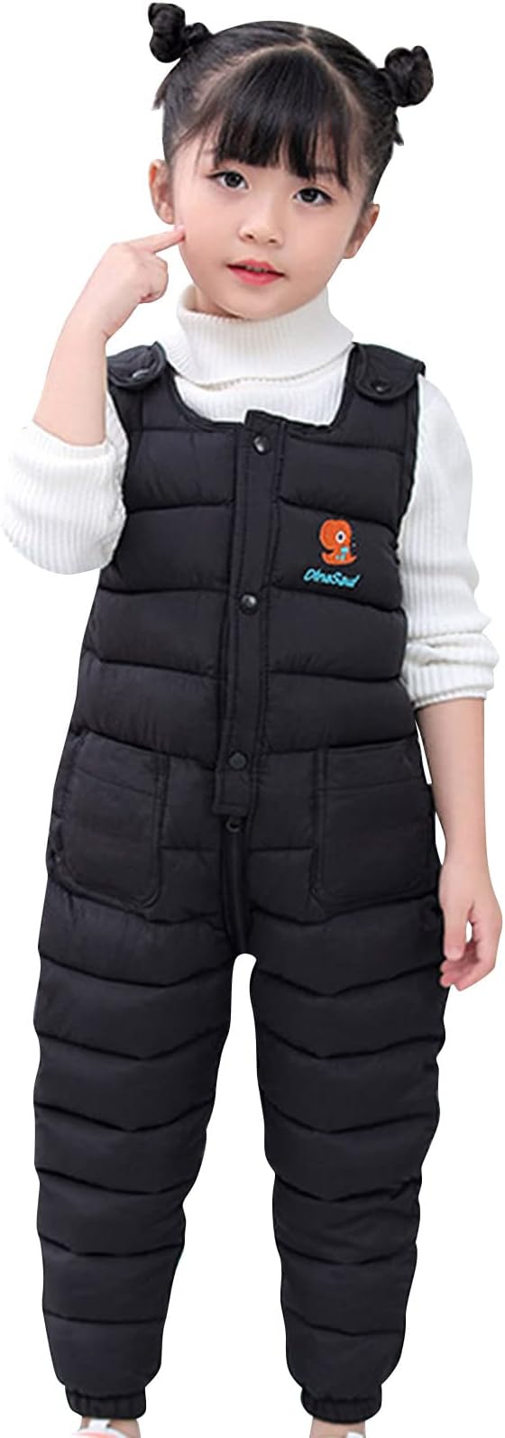 Child Children Toddler Toddler Newborn Baby Boys Girls Sleeveless Cute Cartoon Letter Jumpsuit Cotton Padded Thickening Type Trousers Overalls Trousers Outfit Clothing - Image 6