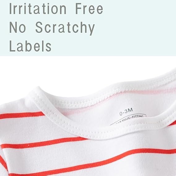 Unisex Baby Sleepsuits 2 Pack – I Love Mummy & Daddy Cotton Footed Rompers – Newborn to 24 Months Baby Bodysuits for Boys and Girls - Image 4