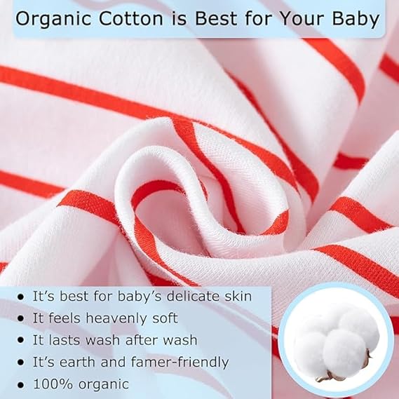 Unisex Baby Sleepsuits 2 Pack – I Love Mummy & Daddy Cotton Footed Rompers – Newborn to 24 Months Baby Bodysuits for Boys and Girls - Image 3