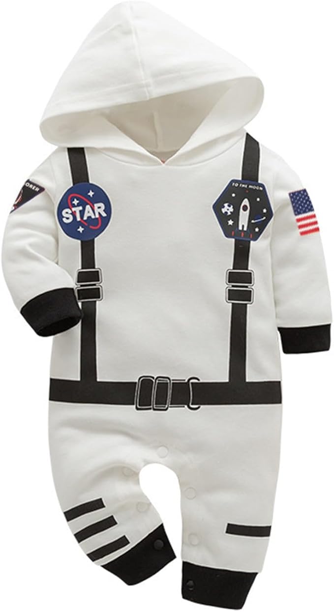Generisch Infant Girls & Boys Cute Astronaut Long Sleeve Pullover Romper Newborn Sweatshirt Bodysuits Romper - Image 10