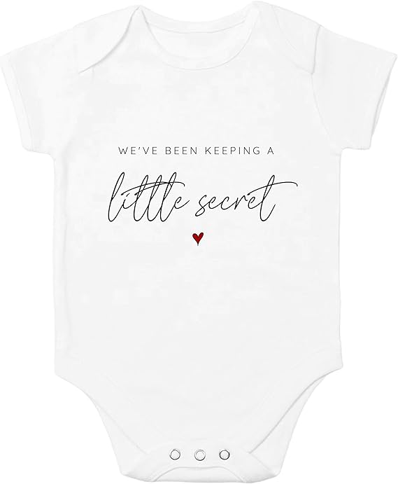 allaboutthebump We've been keeping a Little secret | Baby Announcement Vest Bodysuit (Pregnancy Reveal) - Gift Wrapped with Box