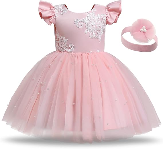 Baby Girl Dress Toddler Flower Party Princess Dress
