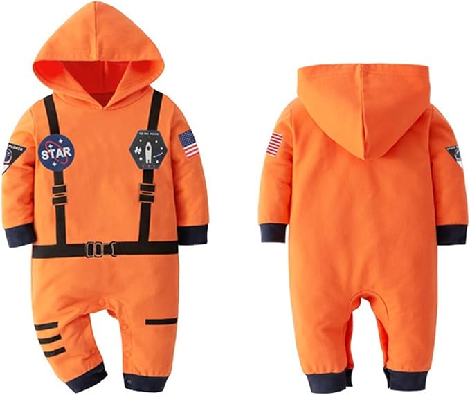 Generisch Infant Girls & Boys Cute Astronaut Long Sleeve Pullover Romper Newborn Sweatshirt Bodysuits Romper - Image 3