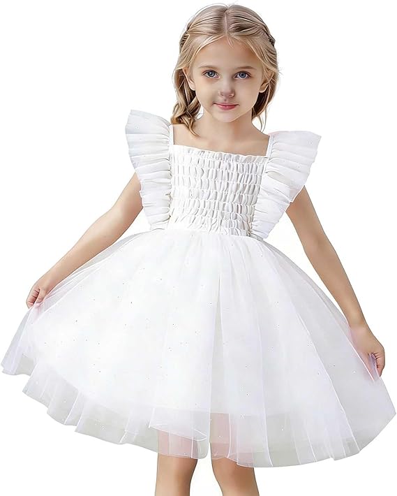 Elegant Girls Dress with Sleeves for Birthday Parties, Festive Dress for Toddlers and Boys Girls, Tasteful Satin Cover with Skirt