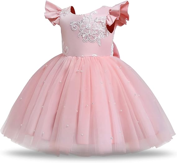 Baby Girl Dress Toddler Flower Party Princess Dress - Image 5