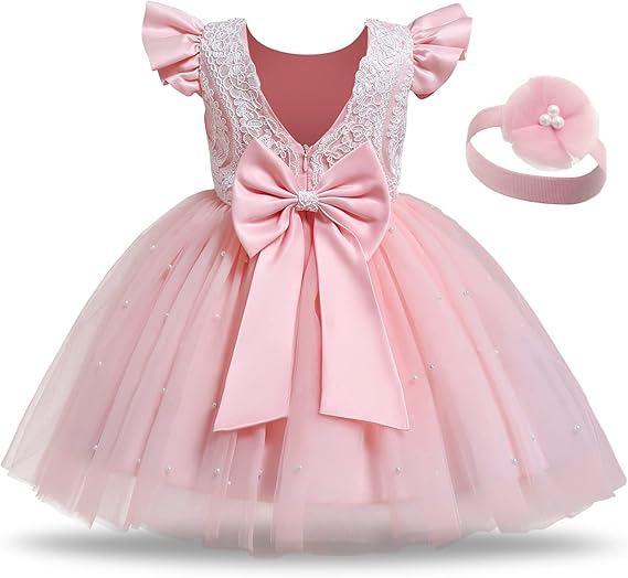 Baby Girl Dress Toddler Flower Party Princess Dress - Image 6