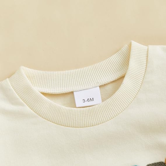 Baby Boy Girl Bodysuit Aunties Bestie Letters Embroidery Long Sleeve Crew Neck Rompers Unisex Newborn Fall Winter Clothes Infant Cute Outfit - Image 4