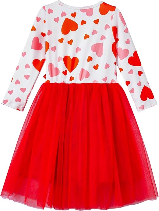 Girls Christmas Red Dress Toddler Long Sleeves Green Tulle Tutu Party Dresses Xmas Outfits