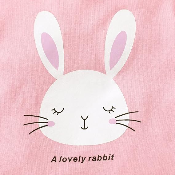 2026 Easter Toddler Girls Short Sleeve Cute Casual Animal Rabbit Romper Shorts 2pcs Outfits Outwear