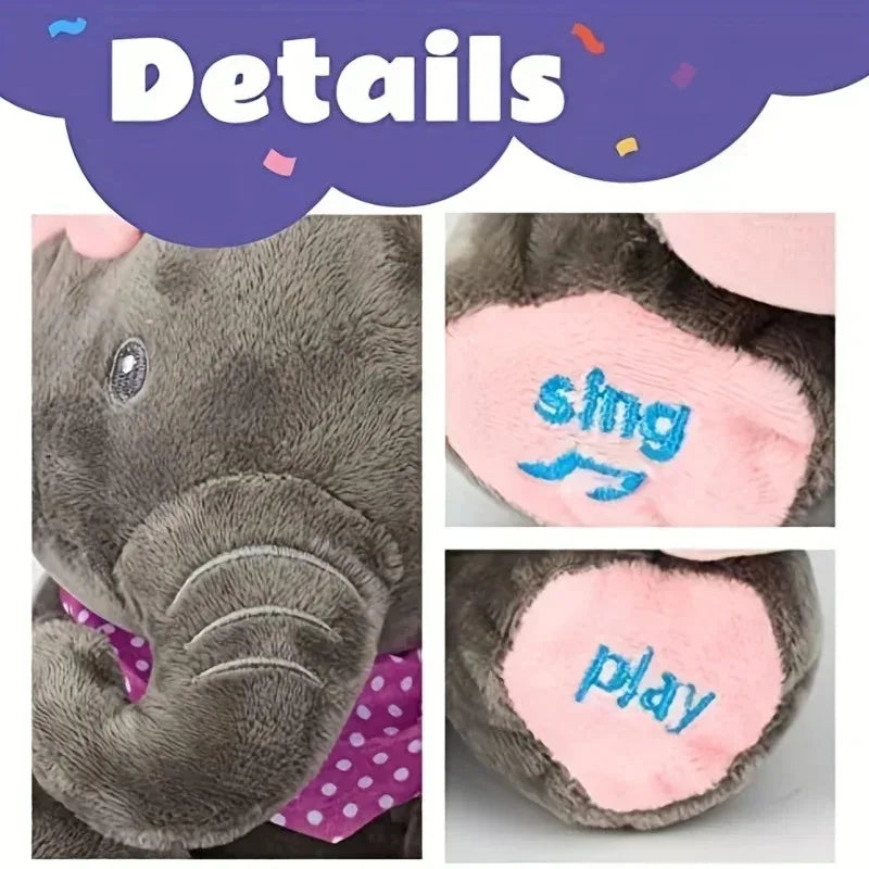 Animated Singing Elephant Plush Toy with Moving Ears - Image 5