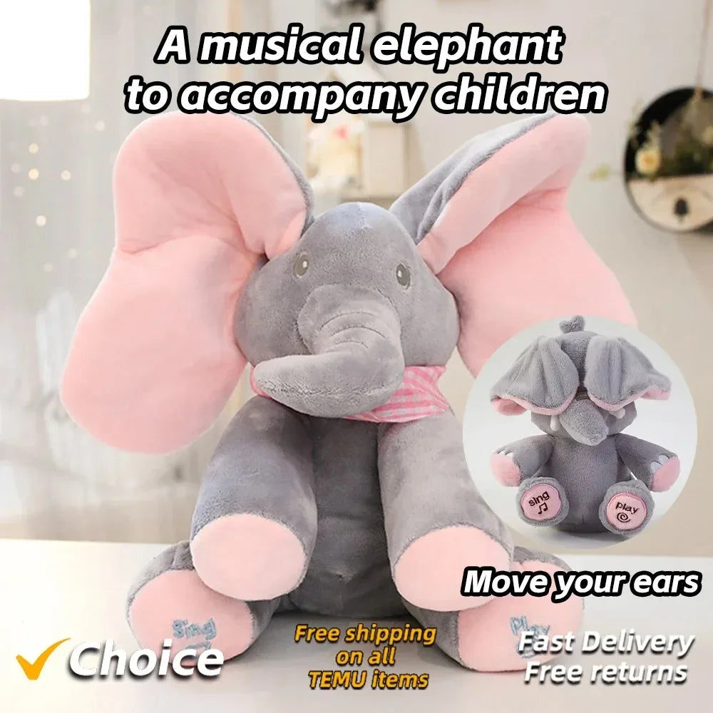 Animated Singing Elephant Plush Toy with Moving Ears - Image 3