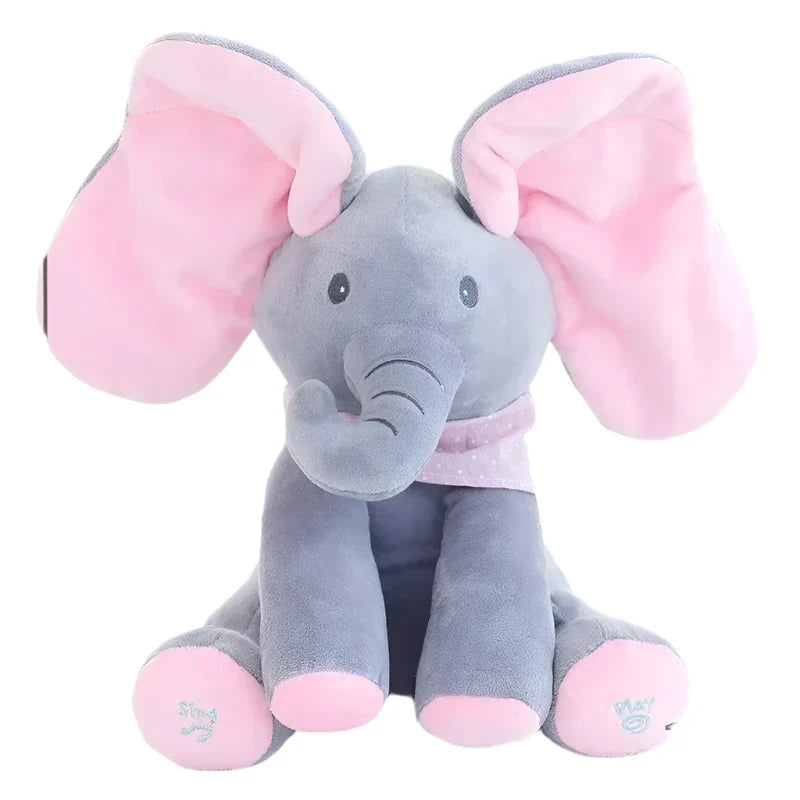 Animated Singing Elephant Plush Toy with Moving Ears