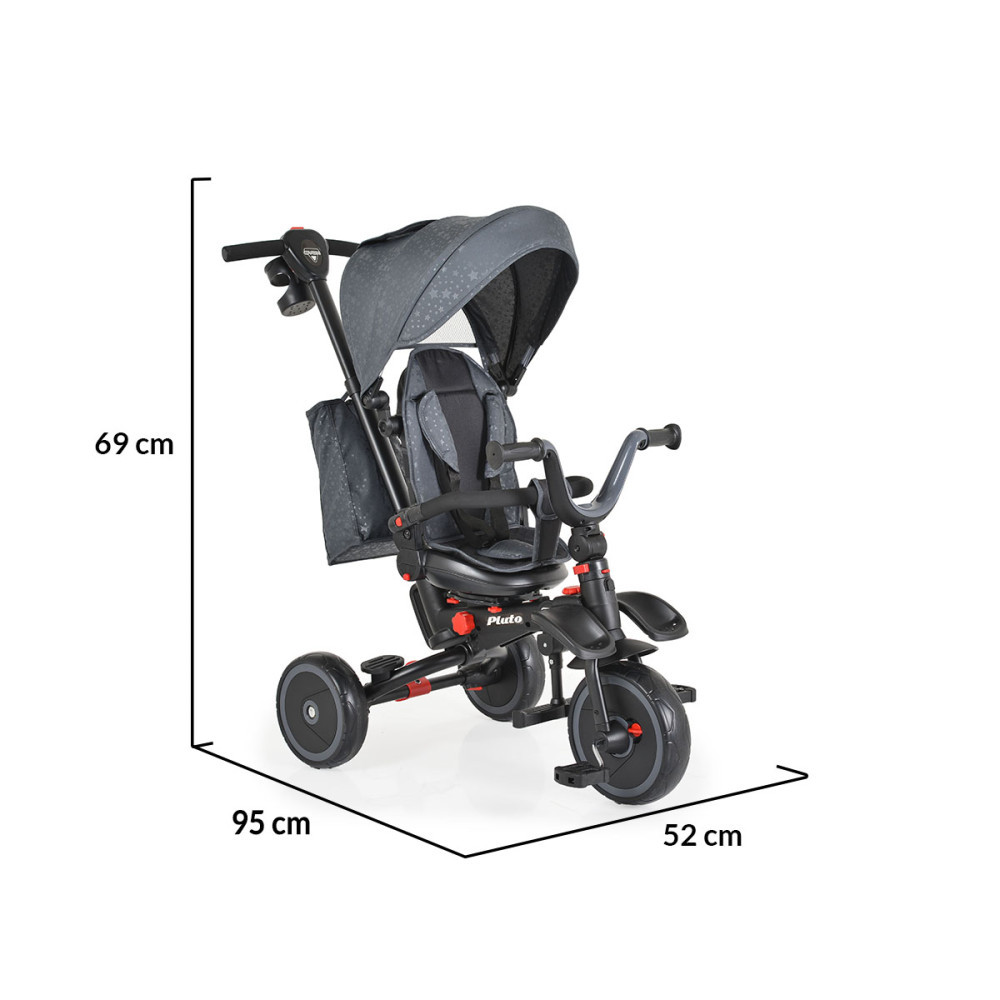 Byox Pluto 360° Rotating Tricycle – Grey - Image 9