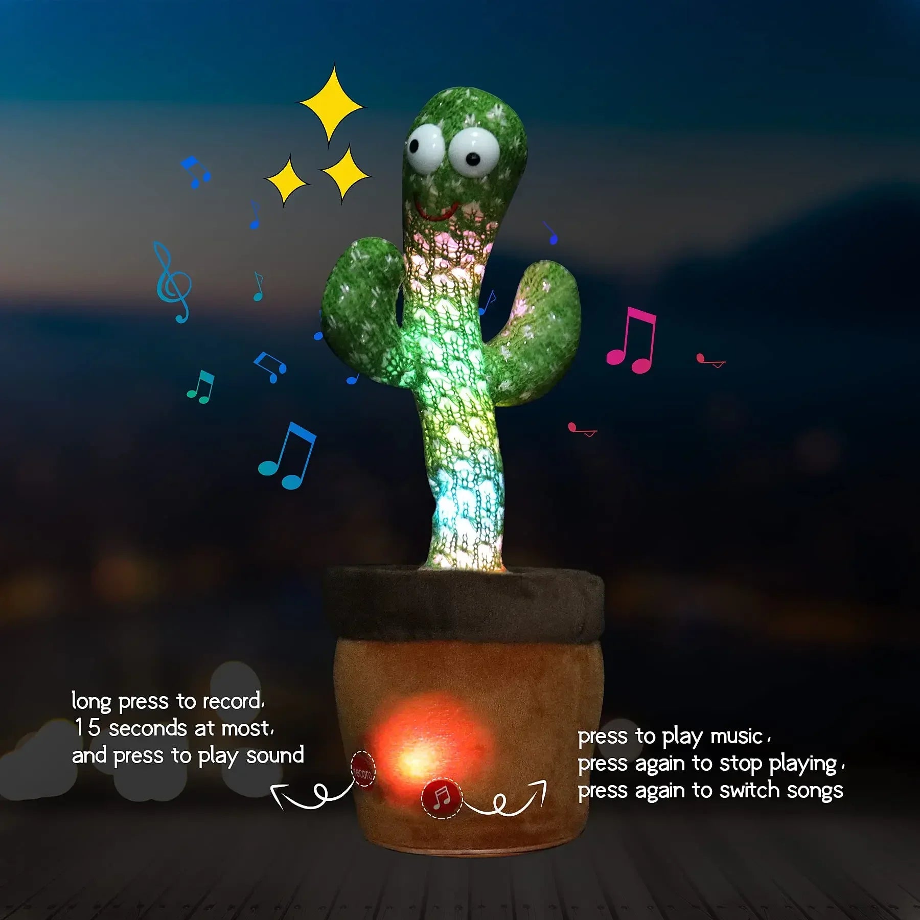 Rechargeable Dancing Cactus Plush Toy for Kids - Image 5