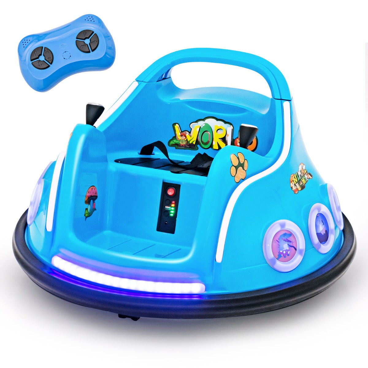 NNECW 12V Electric Ride On Car with Remote Control for Kids-Navy - Image 2
